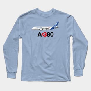 Airbus A380 - Love at First Flight Long Sleeve T-Shirt